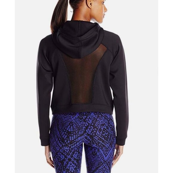 Andrew Marc New York Performance Hooded Crop Jacket with Mesh Back Black Size S - Picture 1 of 6